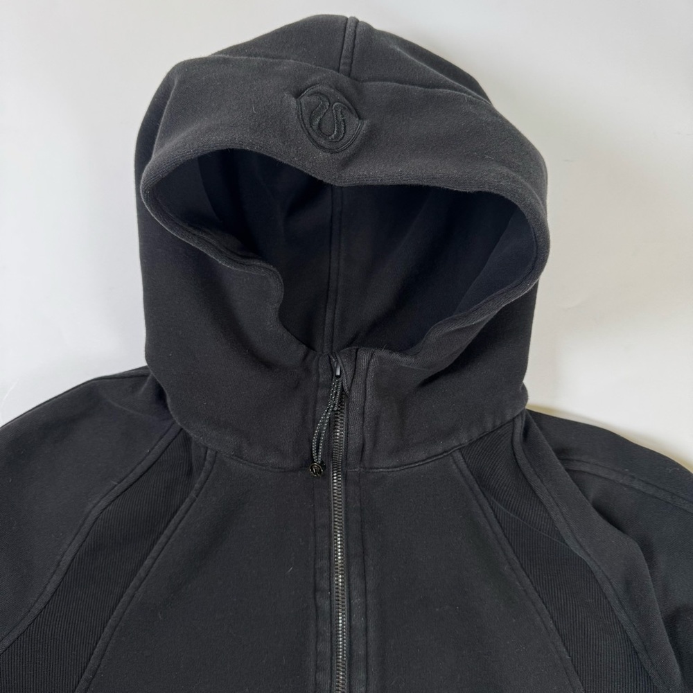 Lululemon Scuba Oversized Half Zip Hoodie M/L Black Cropped - Picture 5 of 6